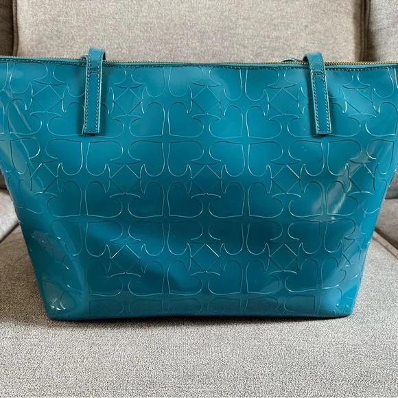 Large Patent Leather Kate Spade Tote - Picture 6 of 13